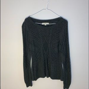 Loft Gray Knit Sweater